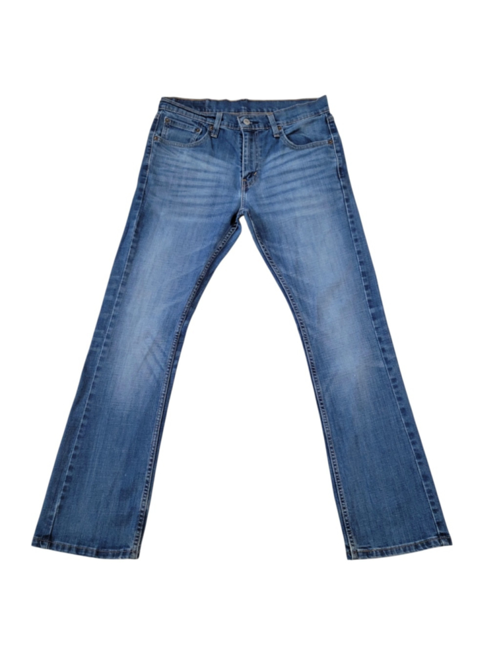 Levi's 527 Mens Straight Leg Cotton Elastane Blend Blue Zip-Fly Jeans Size 31/30